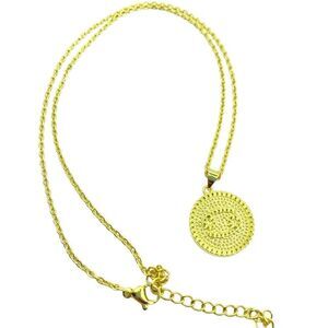 Gold zodiac cancer sign pendant necklace